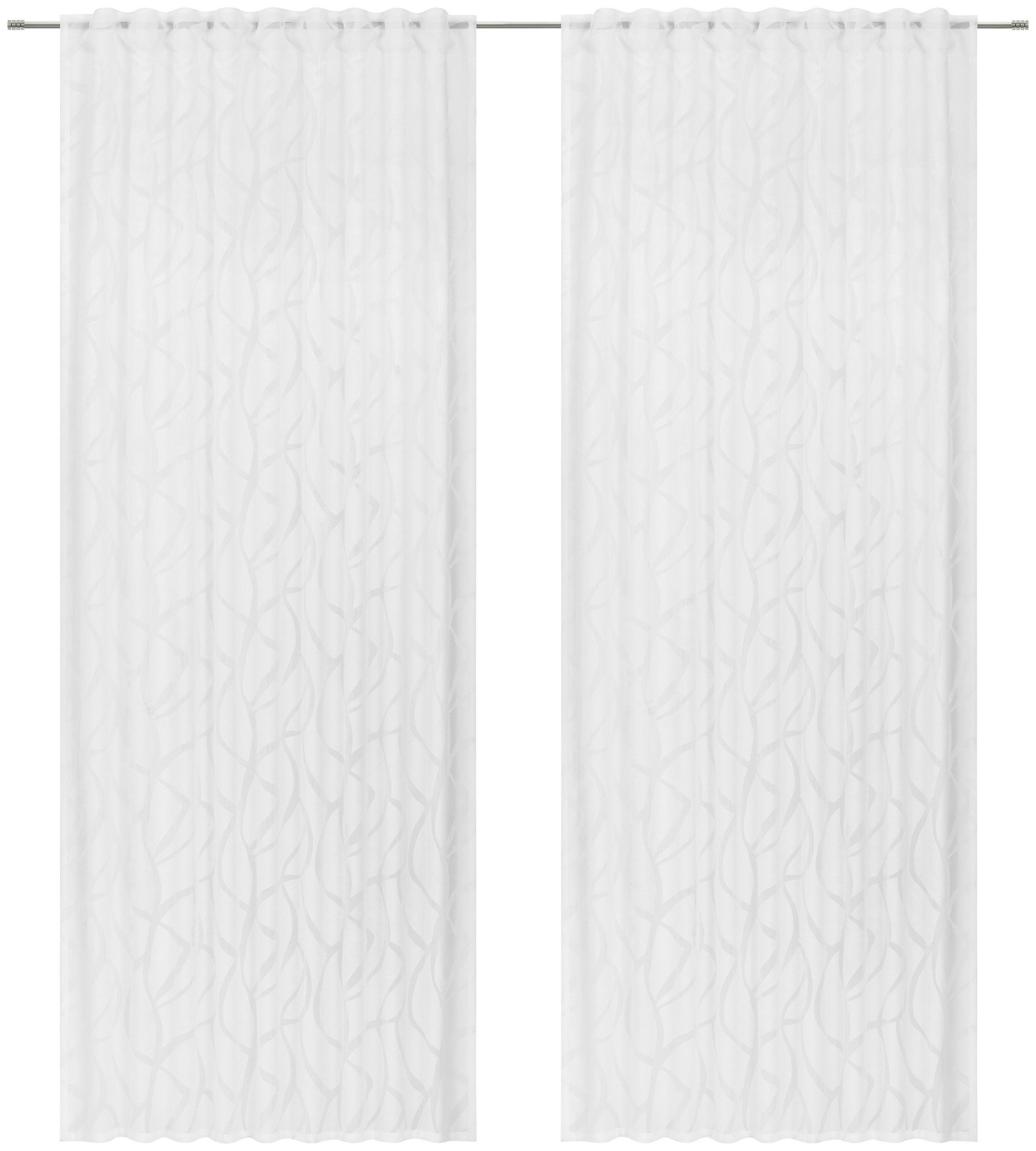 FERTIGVORHANG  halbtransparent  135/245 cm  2 Stück  - Weiß, Basics, Textil (135/245cm) - Esposa