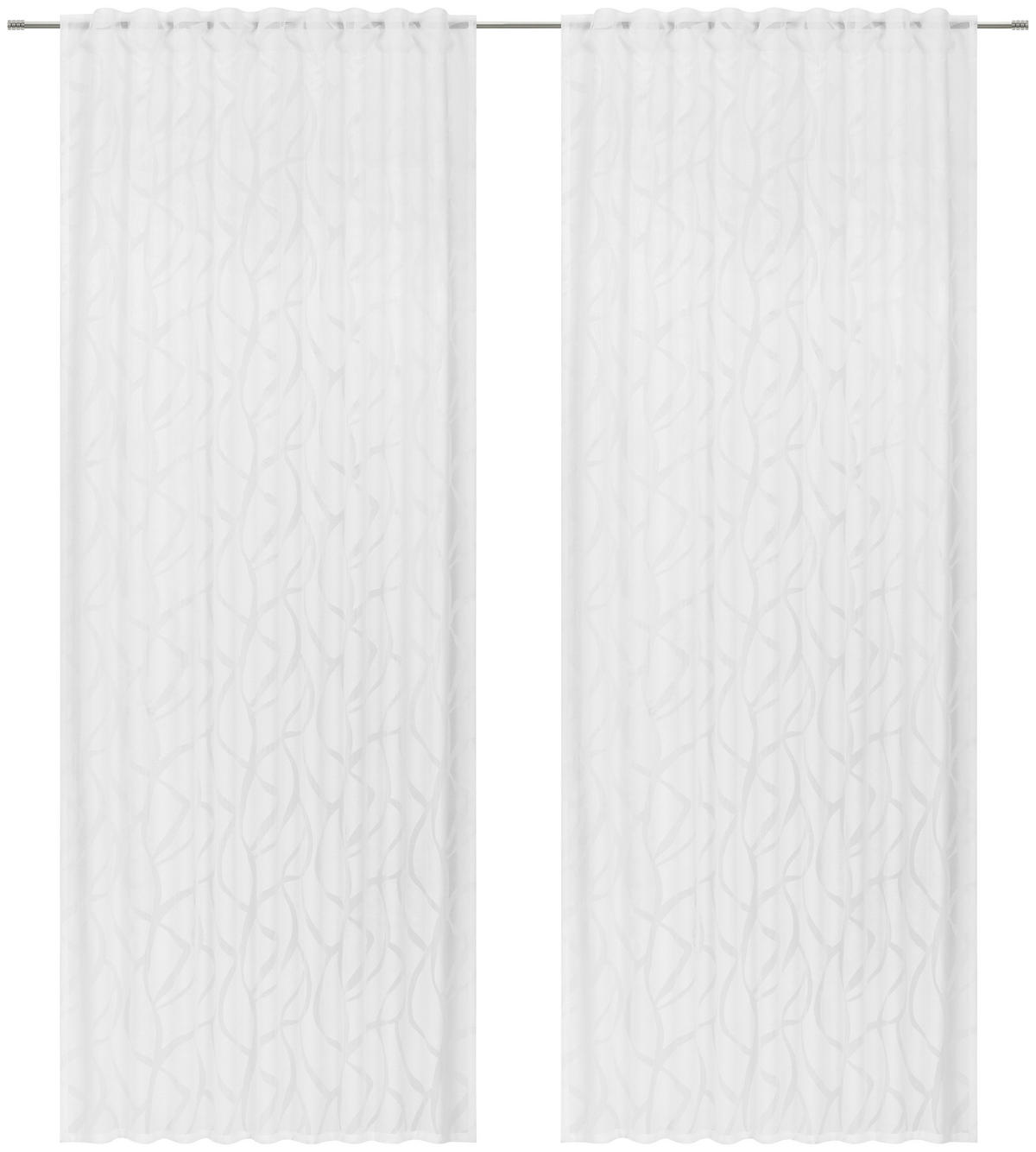 FERTIGVORHANG  halbtransparent  135/245 cm  2 Stück  - Weiß, Basics, Textil (135/245cm) - Esposa