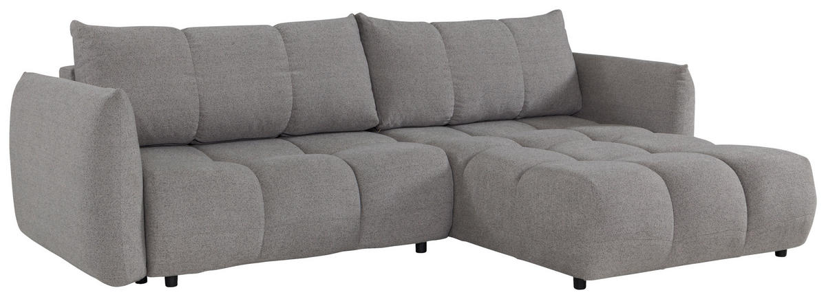 ROHOVÁ ROZKLÁDACÍ POHOVKA, plast, textil, kompozitní dřevo, šedá - šedá/černá, Konvenční, kompozitní dřevo/textil (273/188cm) - Livetastic