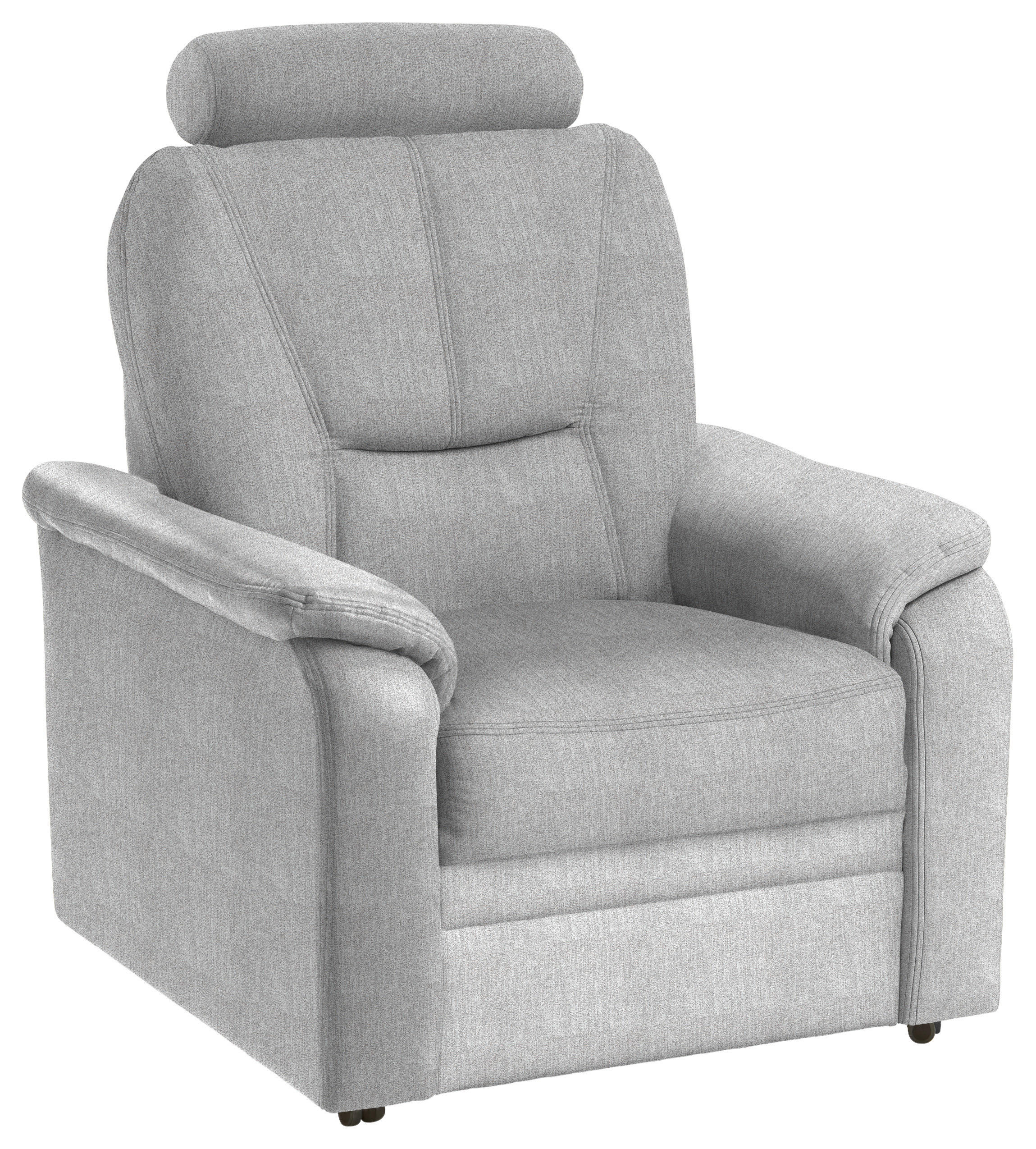 FERNSEHSESSEL Chenille Silberfarben  - Silberfarben/Schwarz, Konventionell, Kunststoff/Textil (90/96/89cm) - Beldomo Comfort