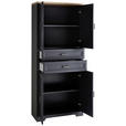 AKTENSCHRANK Graphitfarben, Eiche Artisan  - Graphitfarben/Eiche Artisan, KONVENTIONELL, Holzwerkstoff (86/204/38cm) - Carryhome