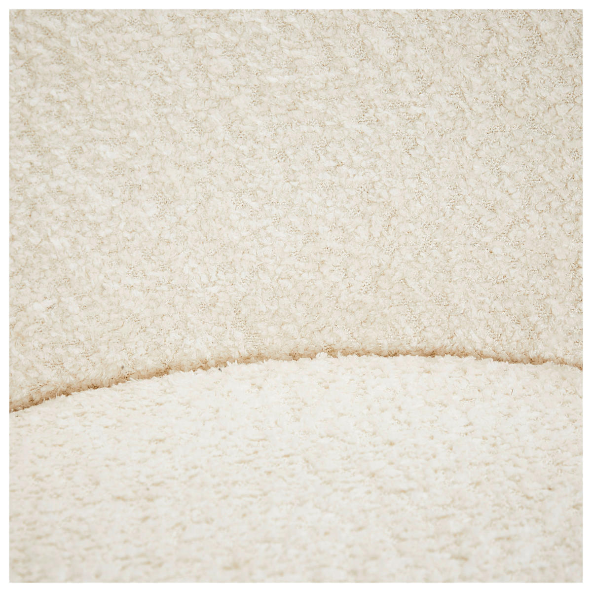 ARMLEHNSTUHL  in Eisen Bouclé  - Goldfarben/Weiß, Design, Textil/Metall (53/78/61cm) - Ambia Home