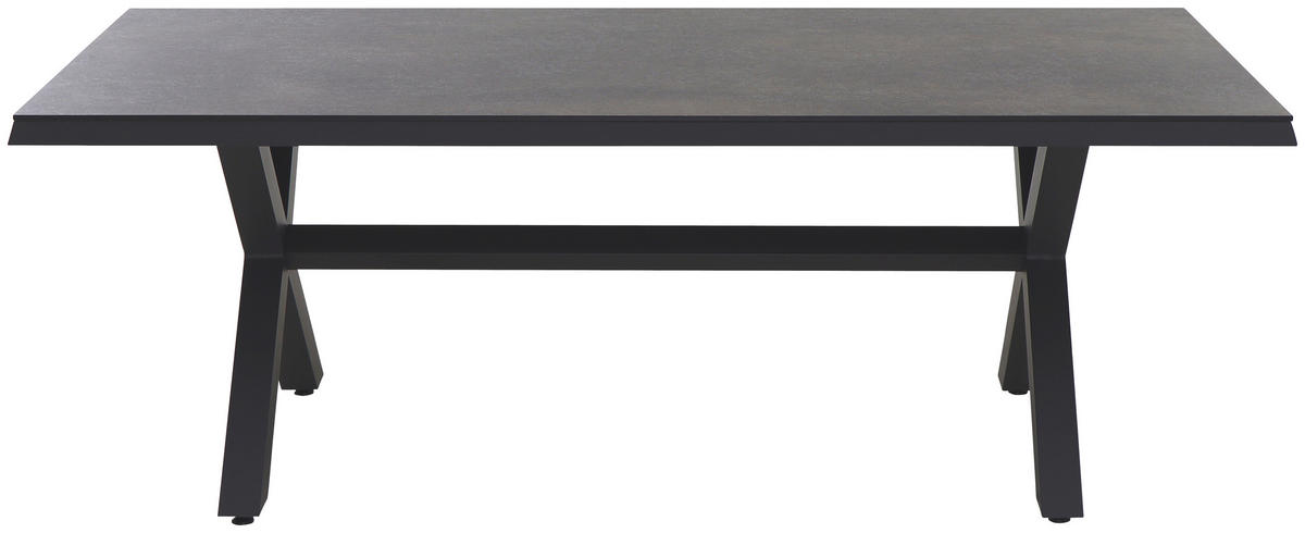 GARTENTISCH 200/100/74 cm Metall rechteckig  - Anthrazit/Titanfarben, Basics, Kunststoff/Metall (200/100/74cm) - Siena Garden