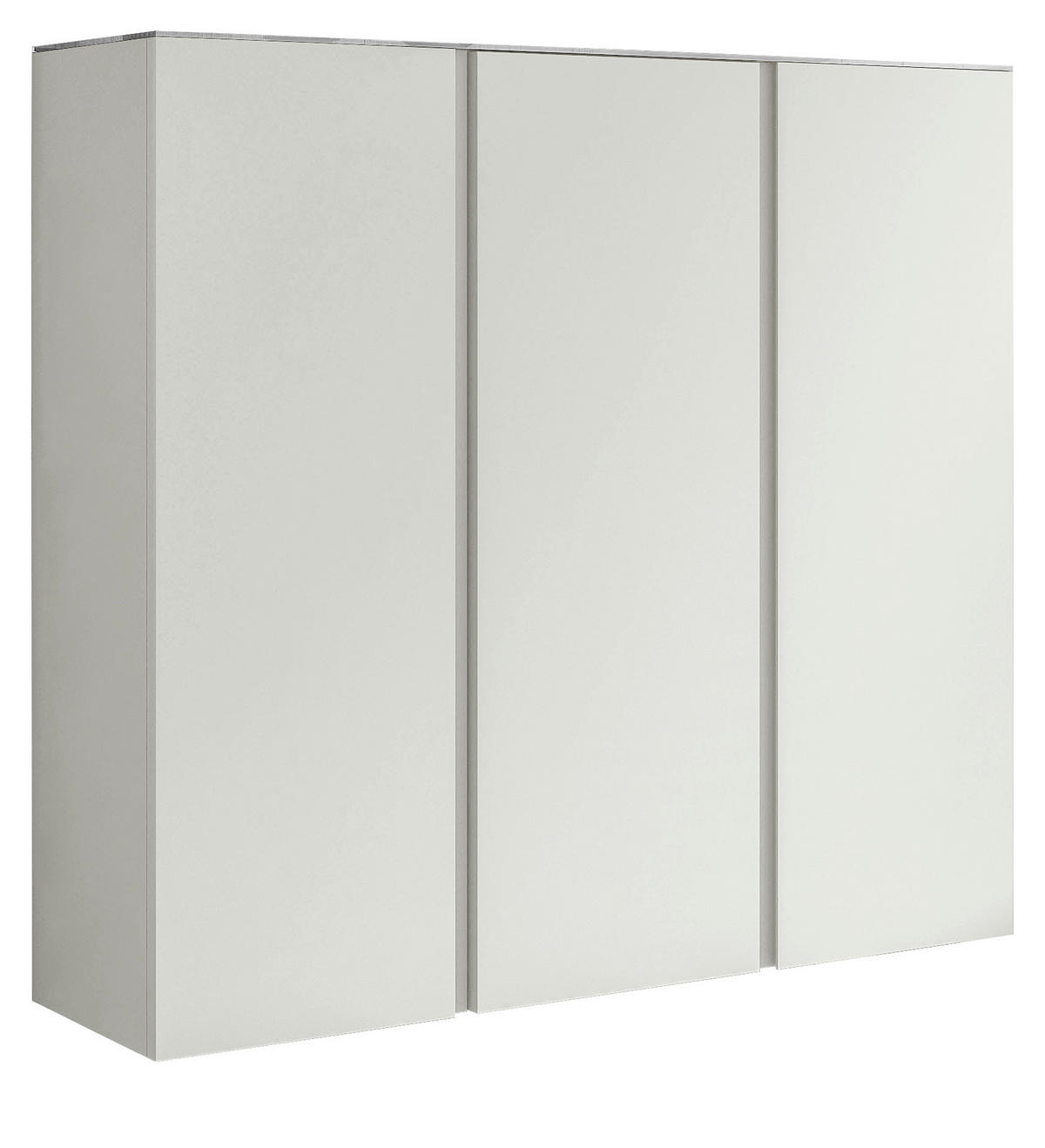 GARDEROBE 3-teilig  in 170/185/33 cm  - Weiss, Design, Glas/Holzwerkstoff (170/185/33cm) - Moderano
