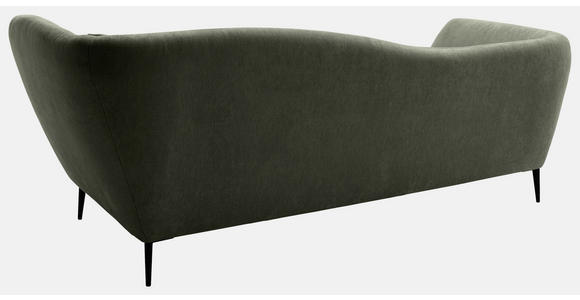 RÉCAMIERE Olivgrün Chenille Zierkissen, Rücken echt  - Schwarz/Olivgrün, KONVENTIONELL, Textil/Metall (224/70/97cm) - Hom`in