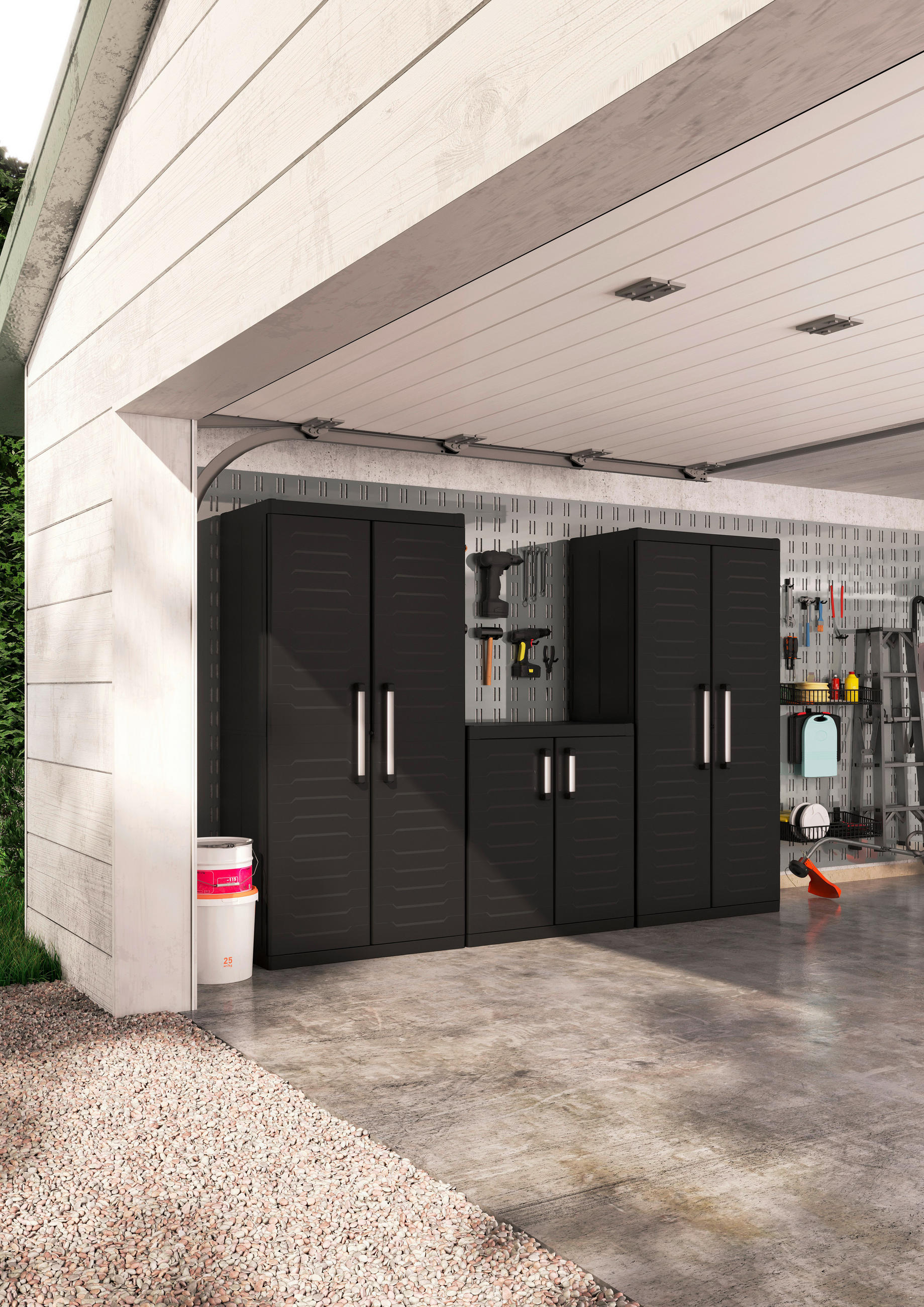 GERÄTESCHRANK 89/93/54 cm  - Schwarz, Design, Kunststoff (89/93/54cm) - Keter