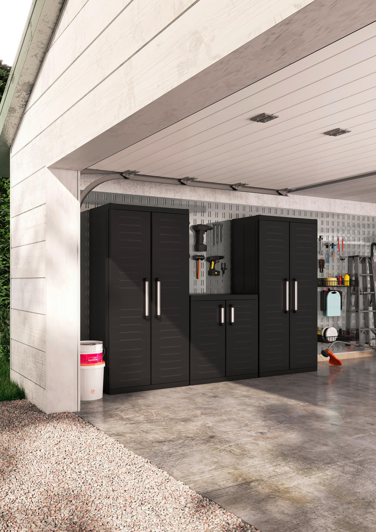 GERÄTESCHRANK 89/93/54 cm  - Schwarz, Design, Kunststoff (89/93/54cm) - Keter