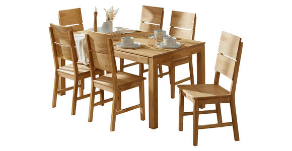 ESSTISCH in Holz 160/90/75 cm  - Wildeiche, Natur, Holz (160/90/75cm) - Carryhome