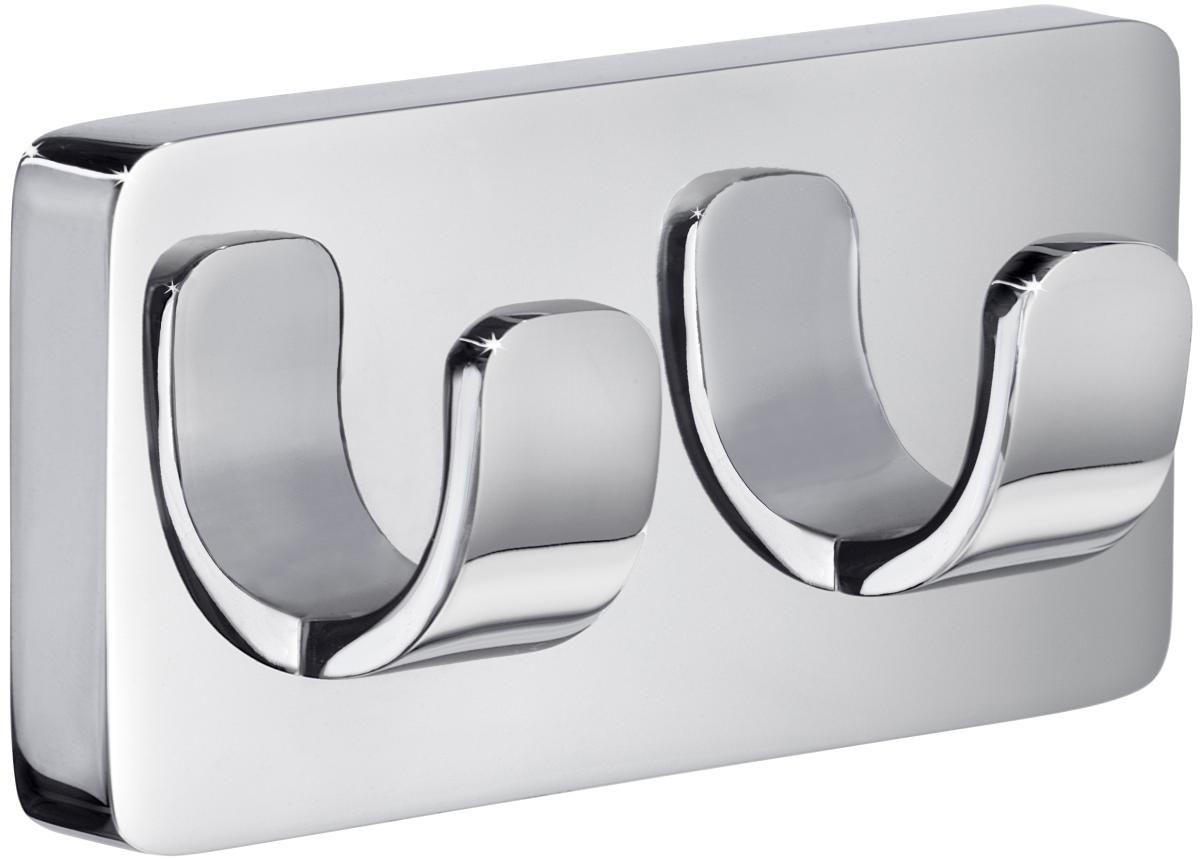 DOPPELHAKEN in Chromfarben  - Chromfarben, Basics, Metall (9/4,5/2,8cm)