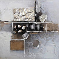 ULJANA SLIKA  30/30 cm       - braon/srebrna, Dizajnerski, drvo/metal (30/30cm) - Monee