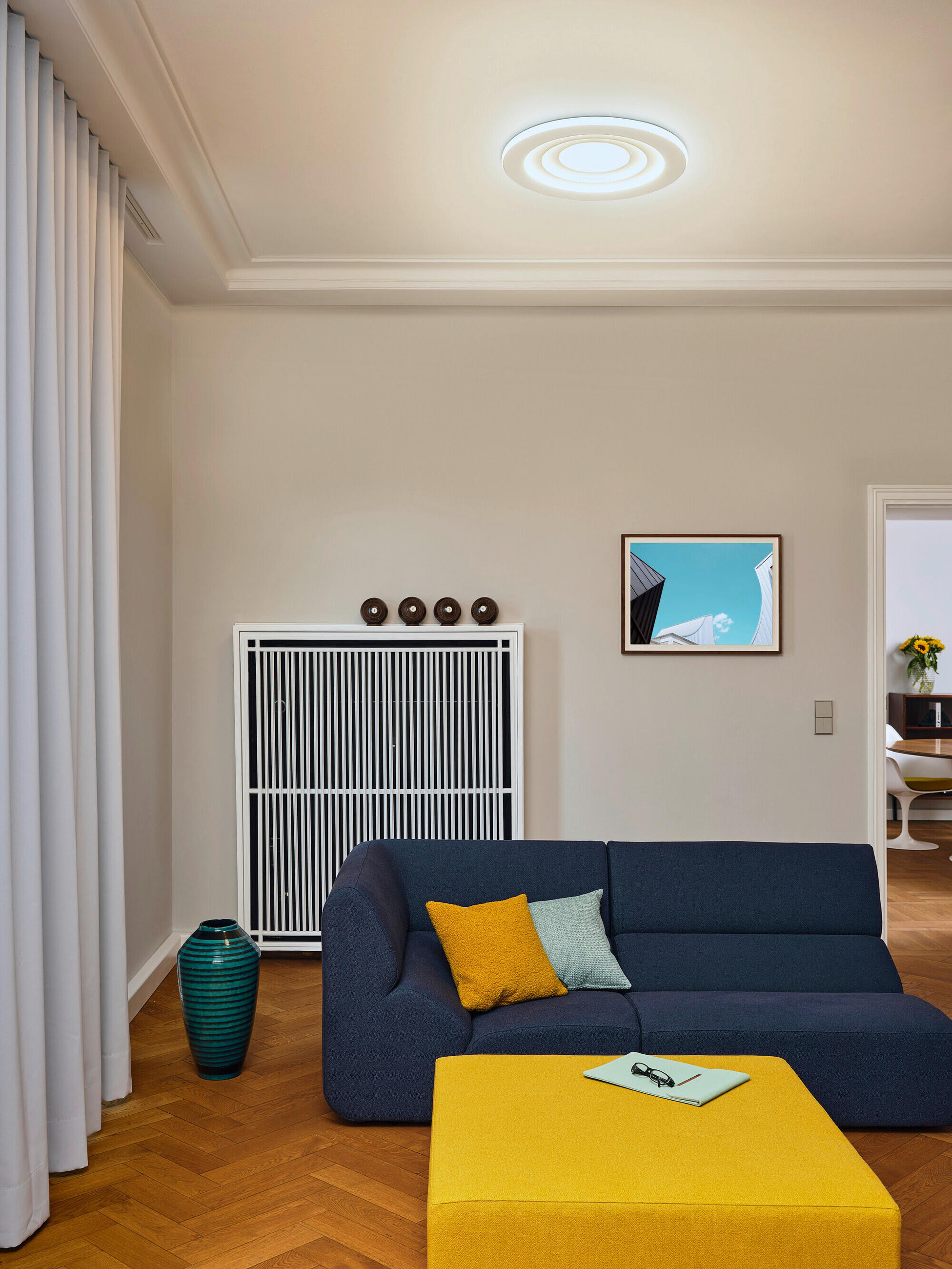 LED-DECKENLEUCHTE Orbis Spiral Loop Round 50,5/6 cm   - Weiß, Design, Kunststoff/Metall (50,5/6cm) - Osram