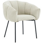 ARMLEHNSTUHL  Stoffauswahl Struktur  - Beige/Schwarz, Design, Textil/Metall (66/78/72cm) - Carryhome