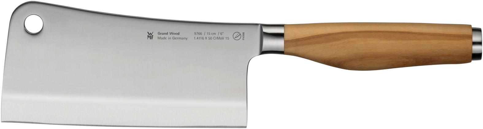 NOŽ ŠEFA KUHINJE  Grand Wood        15 cm    - boje oplemenjenog čelika/smeđa, Basics, drvo/metal (15cm) - WMF