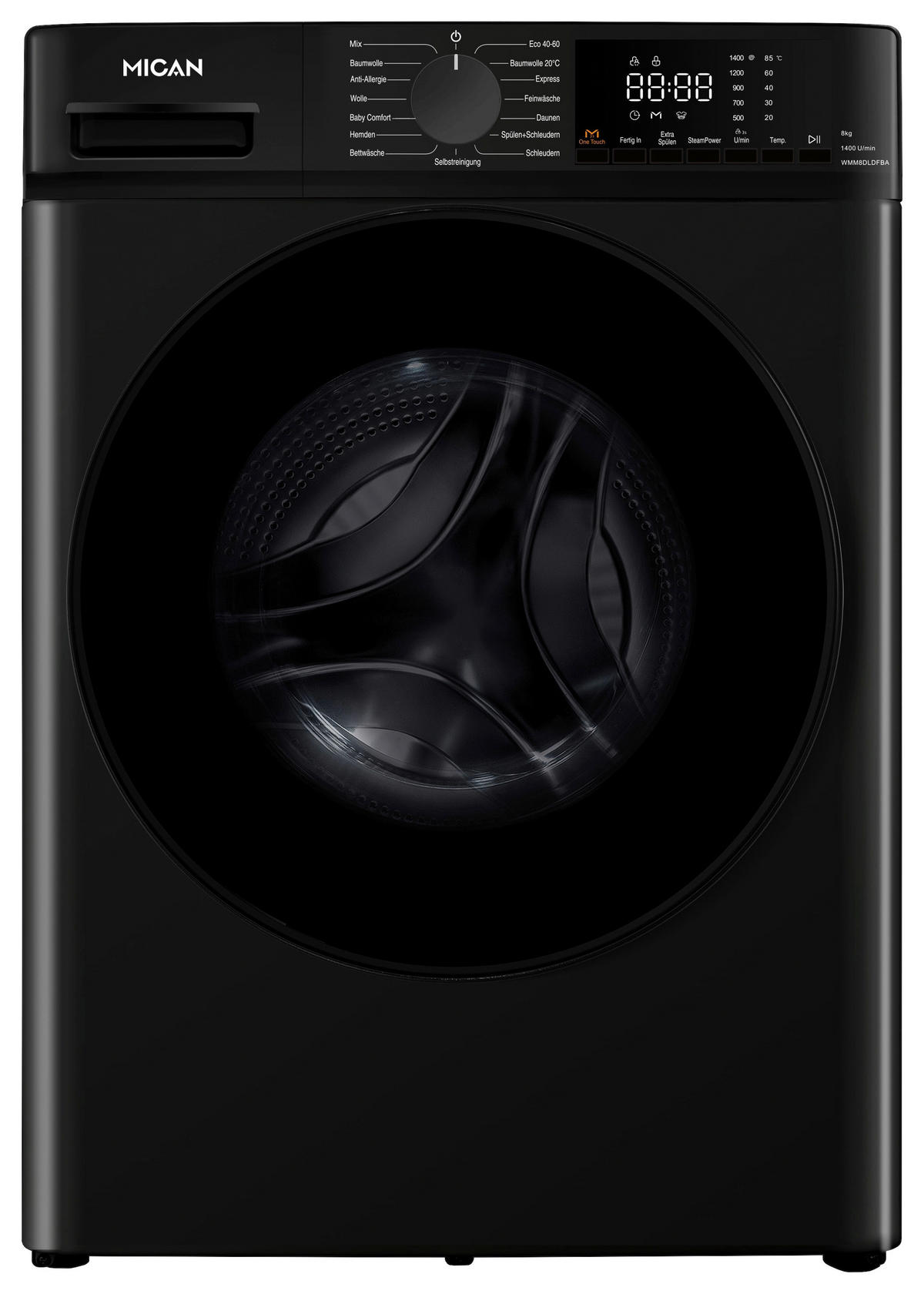 WASCHMASCHINE WMM8DLDFBA  - Schwarz, Basics, Karton/Glas (60/84,7/52cm) - Mican