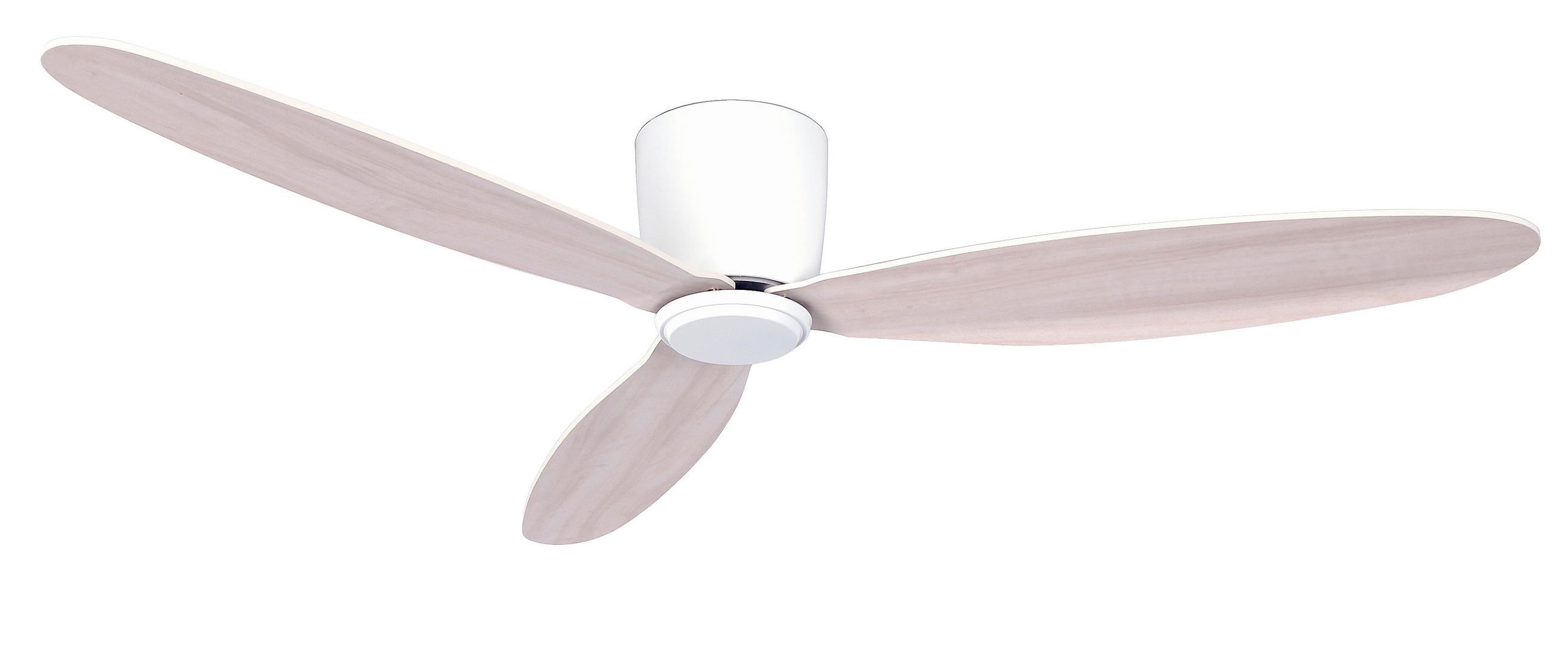 DECKENVENTILATOR  132/19 cm    - Weiss/Eichefarben, Basics, Holzwerkstoff/Kunststoff (132/19cm)