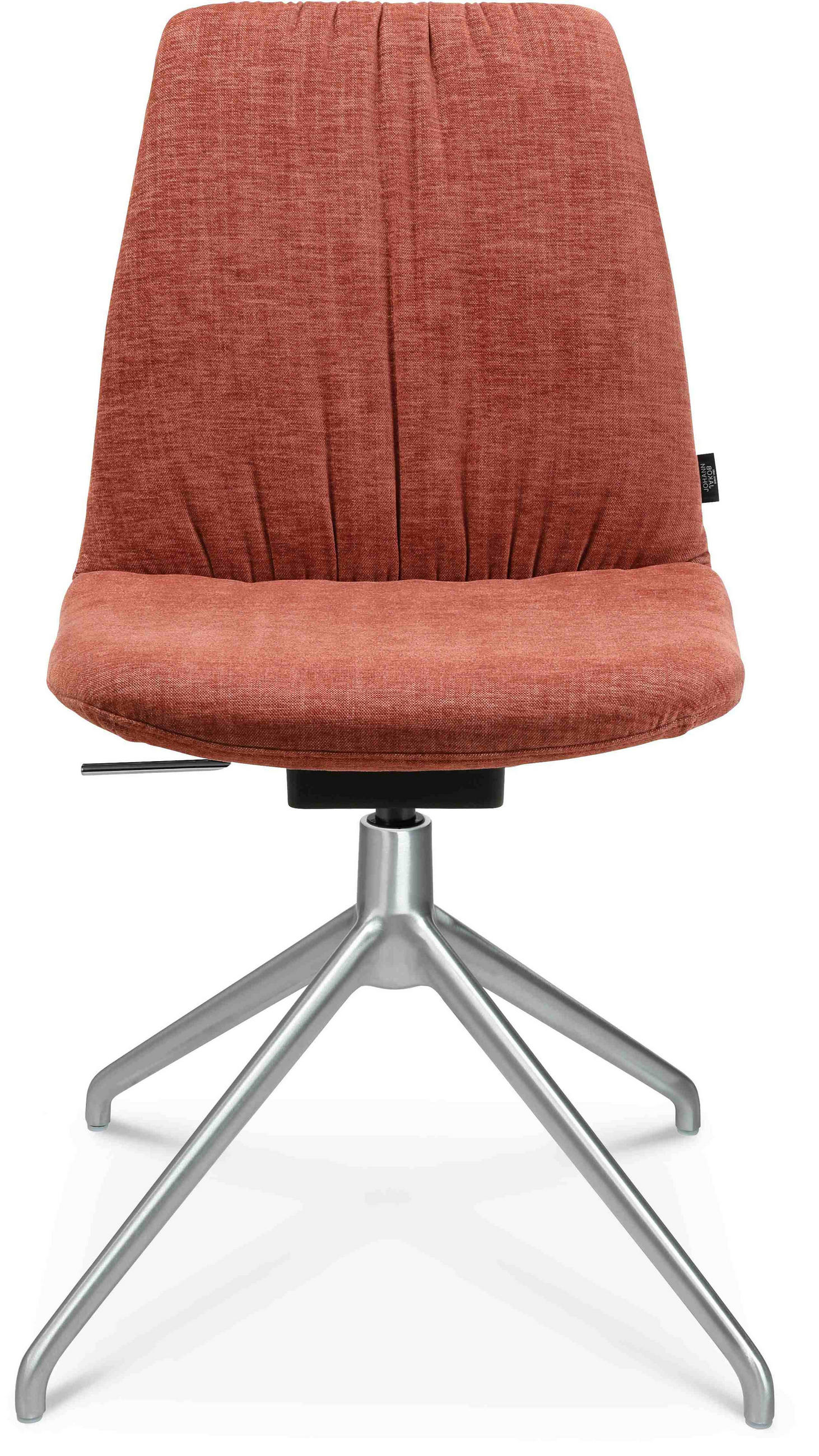 STUHL Velours Rot, Alufarben - Rot/Alufarben, Design, Textil/Metall (46/81,5-84,5/55cm) - Johann Jakob