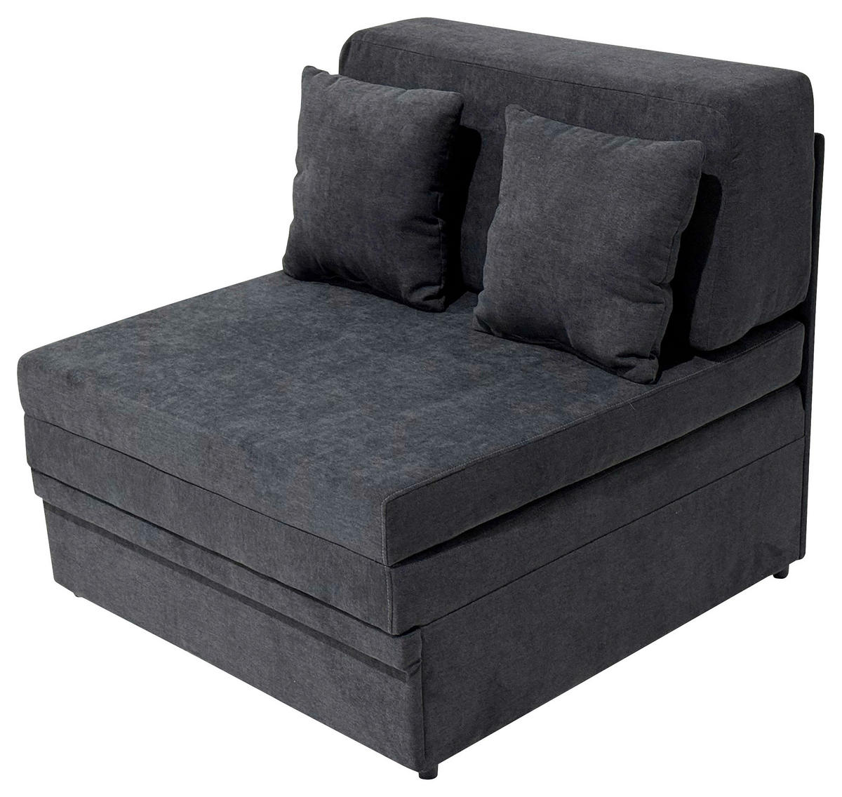 FOTELJA NA RAZVLAČENJE 90/100/90 cm , siva  - siva, Moderno, tekstil (90/100/90cm) - Carryhome