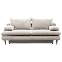 SCHLAFSOFA Cord Beige  - Beige/Schwarz, Design, Holz/Textil (202/85/99cm) - P & B