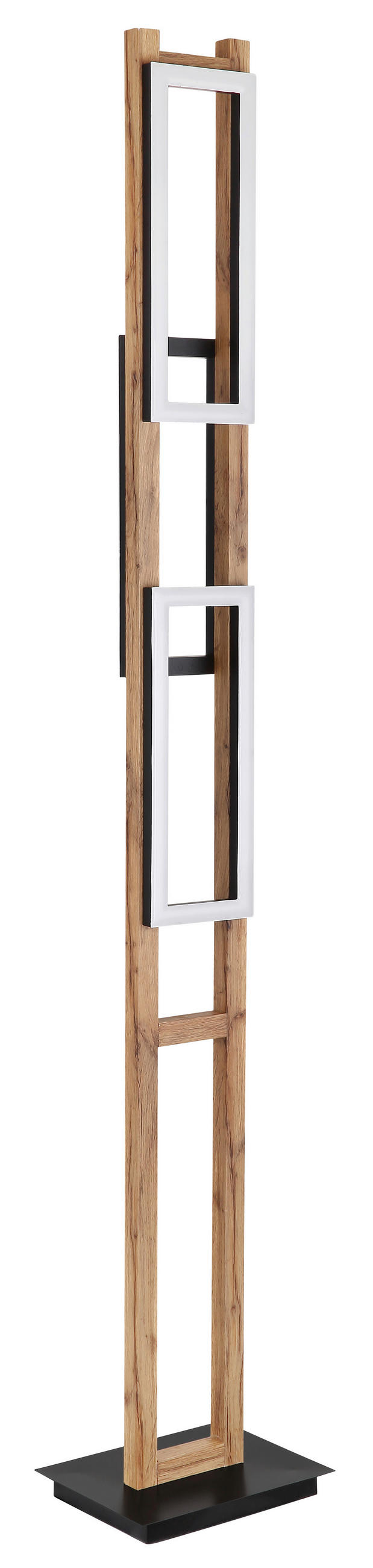 LED-STEHLEUCHTE - Dunkelbraun/Opal, Natur, Holzwerkstoff/Kunststoff (25/20/150cm) - Globo