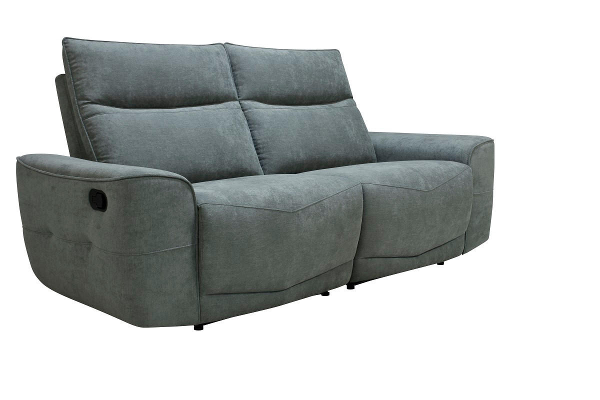 2,5 ÜLÉSES KANAPÉ fém, műanyag, textil szürke  - fekete/szürke, Konventionell, műanyag/textil (203/99/96cm) - Celina Home
