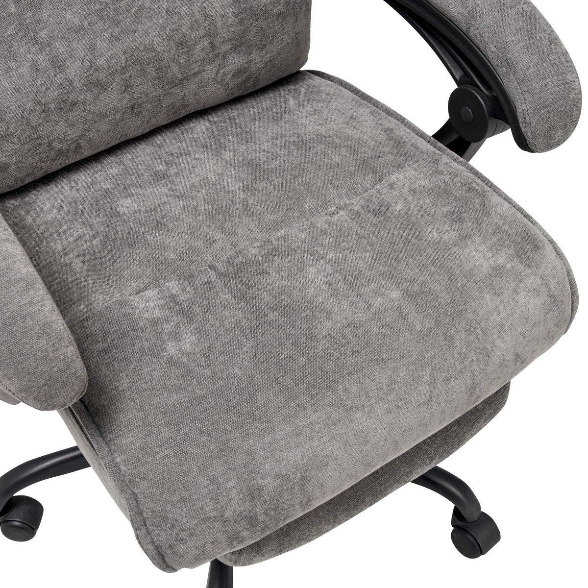DREHSTUHL  in Chenille Grau  - Schwarz/Grau, Lifestyle, Holz/Kunststoff (66/112-120/62cm) - MID.YOU