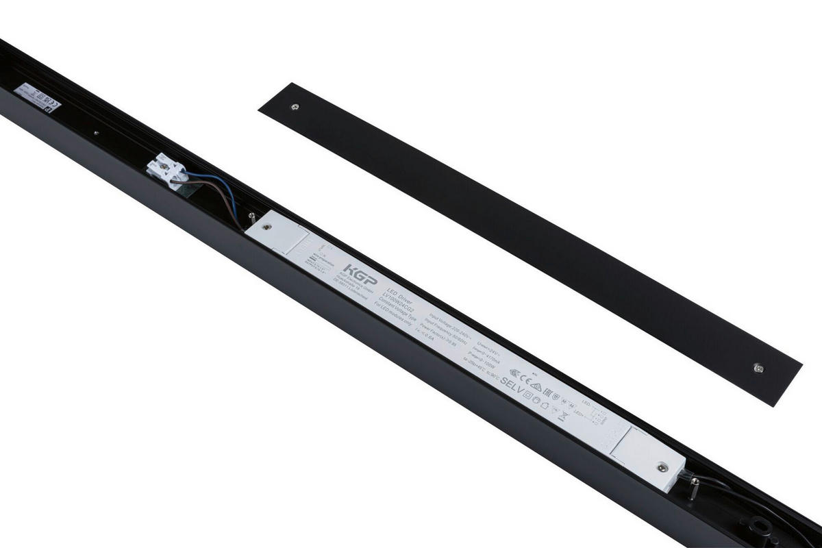 SCHIENENSYSTEM-EINSPEISER - Schwarz, Basics, Kunststoff/Metall (100/4/4cm) - Paulmann