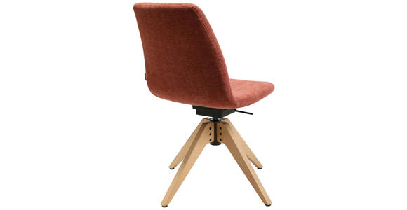 STUHL in Flachgewebe Holz, Textil - Eichefarben/Rot, Design, Holz/Textil (46/85-88/55cm) - Johann Jakob