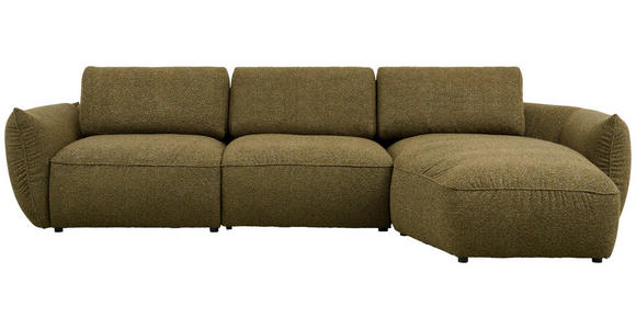 ECKSOFA Coperta Dunkelgrün Chenille  - Dunkelgrün/Schwarz, Design, Kunststoff/Textil (340/190cm) - Belluti