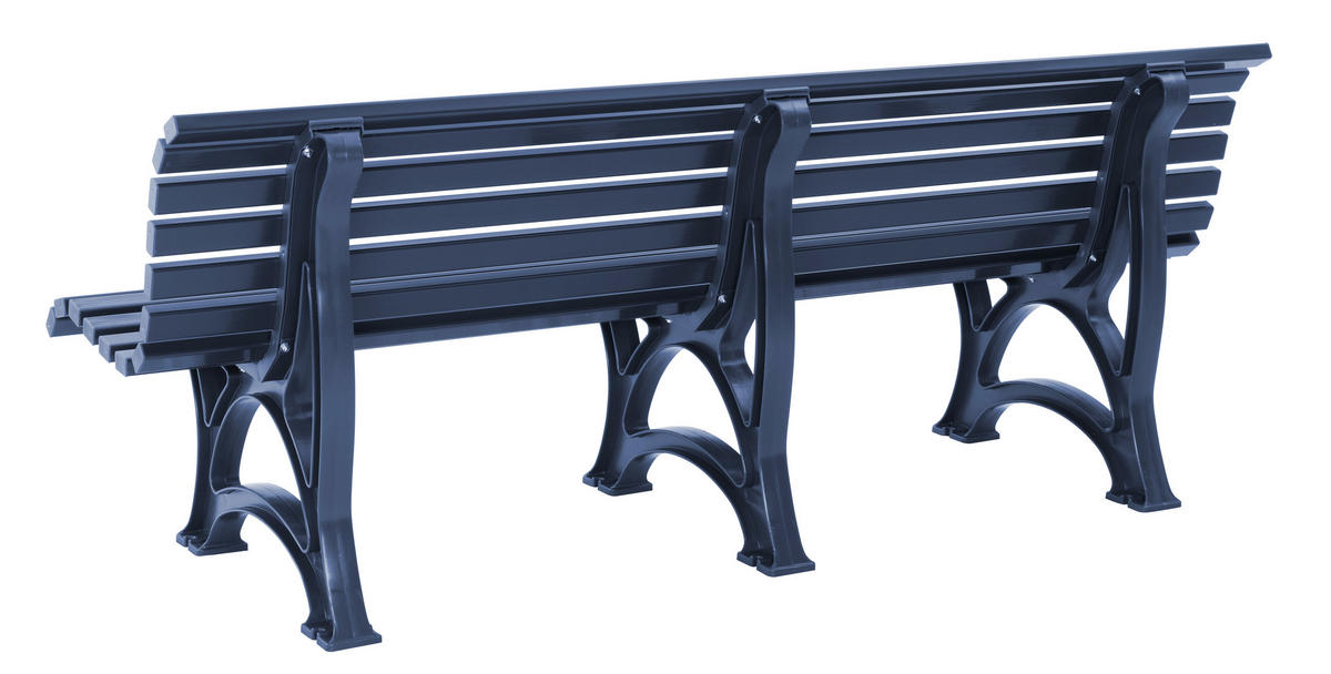 GARTENBANK 200/80/64 cm   - Dunkelblau, Basics, Kunststoff (200/80/64cm) - Modante