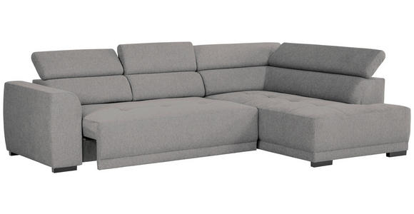 ECKSOFA Dunkelgrau Struktur - Dunkelgrau/Schwarz, Design, Kunststoff/Textil (284/205cm) - Xora