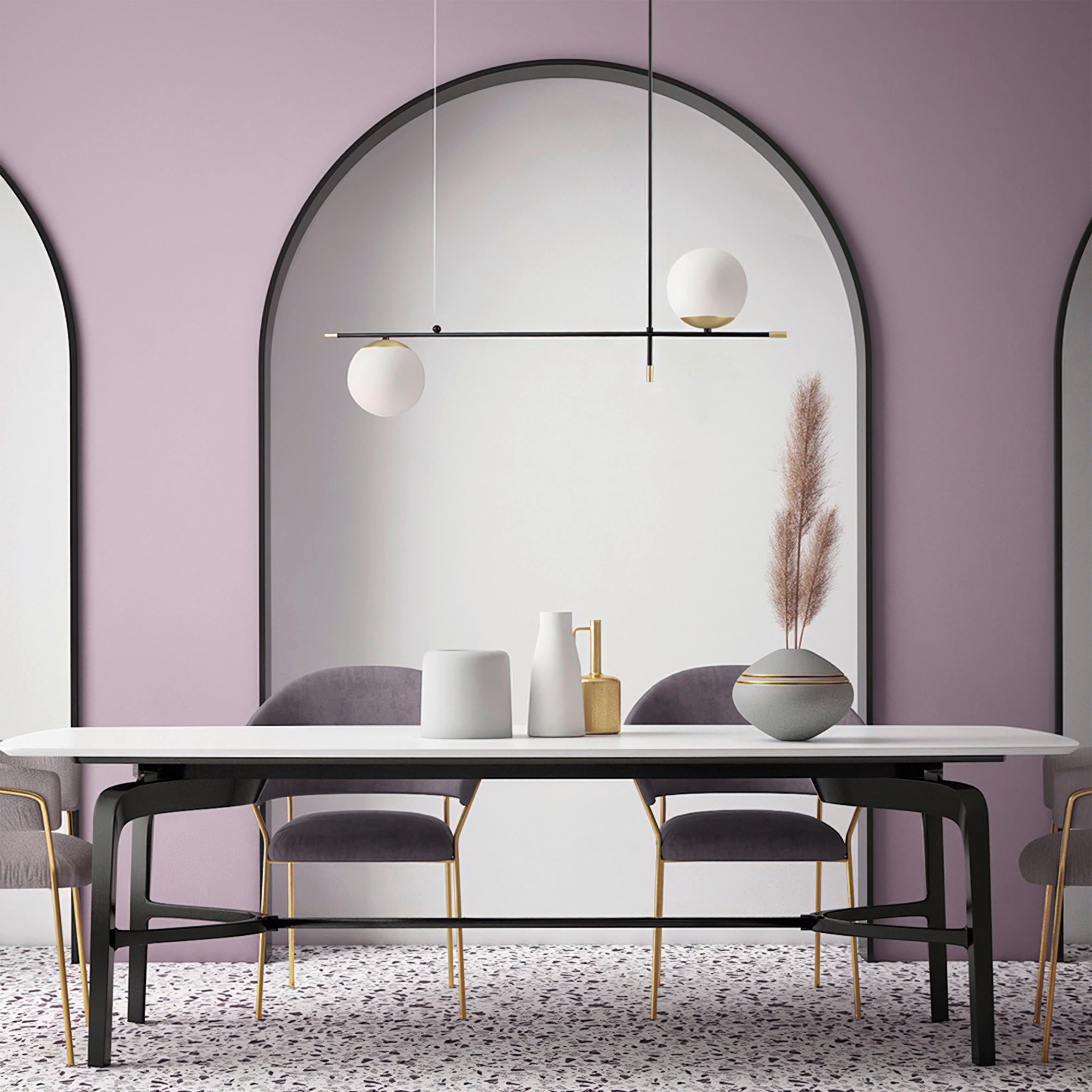 PENDELLAMPA 15/76/95 cm  - vit/svart, Trend, metall/glas (15/76/95cm) - MAYTONI