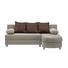 WOHNLANDSCHAFT in Textil Braun, Beige - Beige/Alufarben, KONVENTIONELL, Kunststoff/Textil (195/153cm) - Carryhome WOHNLANDSCHAFT in Textil Braun, Beige - Beige/Alufarben, KONVENTIONELL, Kunststoff/Textil (195/153cm) - Carryhome