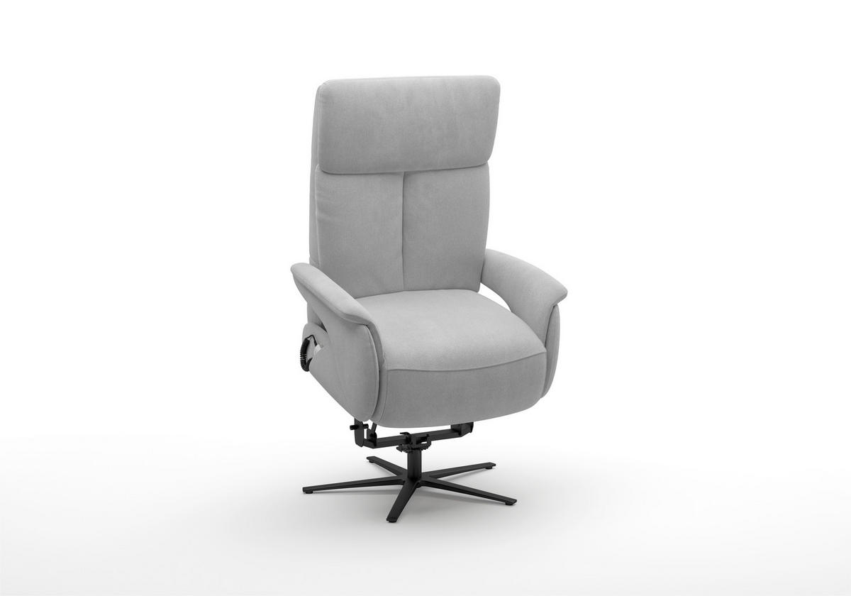 RELAXSESSEL in Textil Grau  - Schwarz/Grau, Basics, Textil/Metall (86/111/86cm) - Sit & More