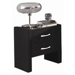 NACHTSCHRANK 52/55/39 cm  - Anthrazit/Silberfarben, Design, Glas/Kunststoff (52/55/39cm) - Carryhome