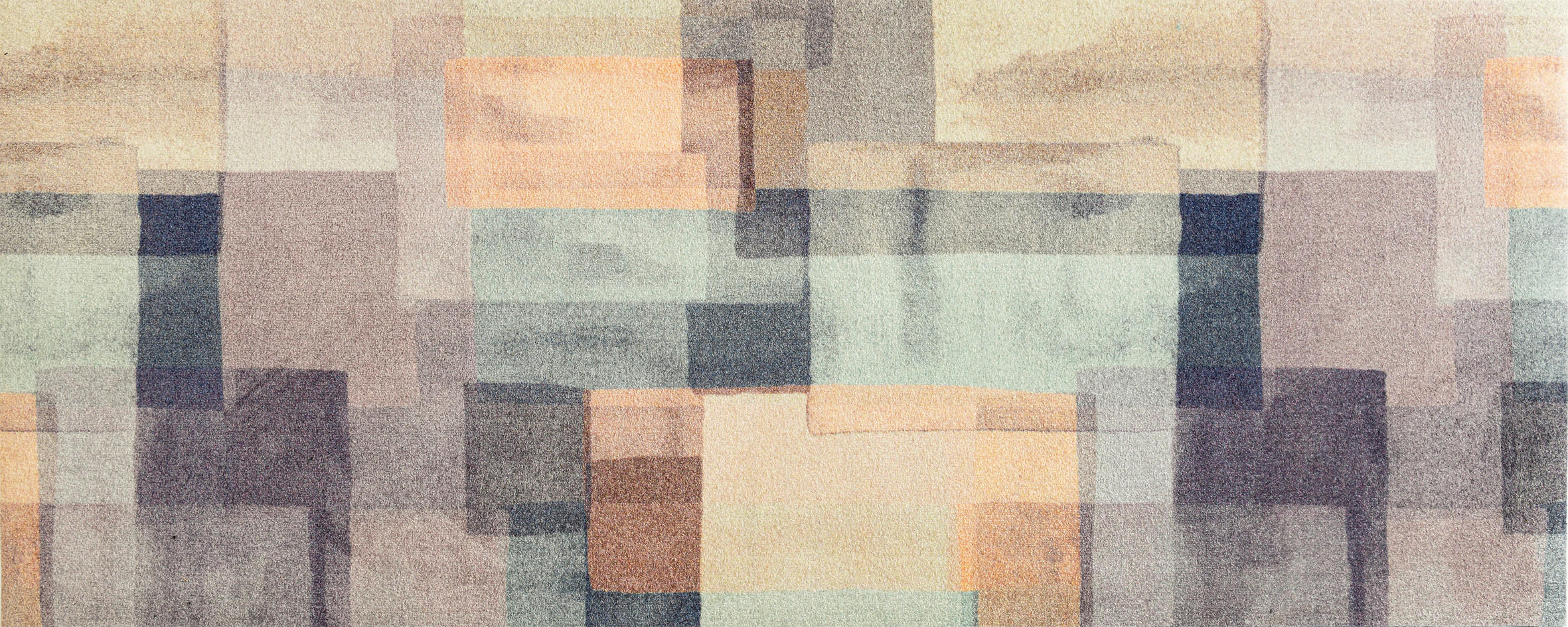 LÄUFER 80/200 cm Gentle Blocks Grau  - Grau, Design, Kunststoff/Textil (80/200cm) - wash+dry