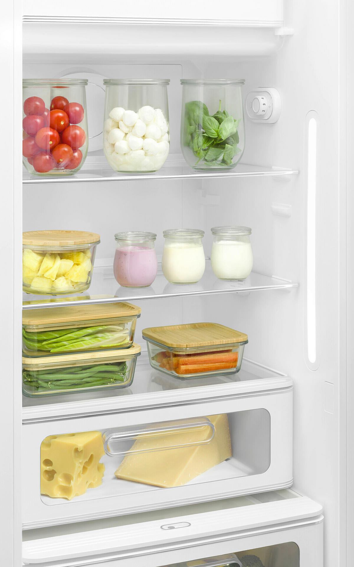 KÜHL-GEFRIER-KOMBINATION FAB28LWH6  - Weiss Hochglanz, Trend, Metall (60.1/153/76.8cm) - SMEG