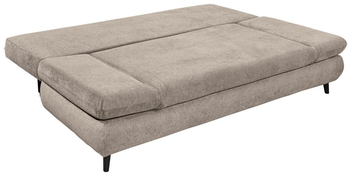 KANAPÉÁGY textil, faalapú anyag bézs  - bézs/fekete, Konventionell, műanyag/faalapú anyag (212/88/101cm) - MID.YOU