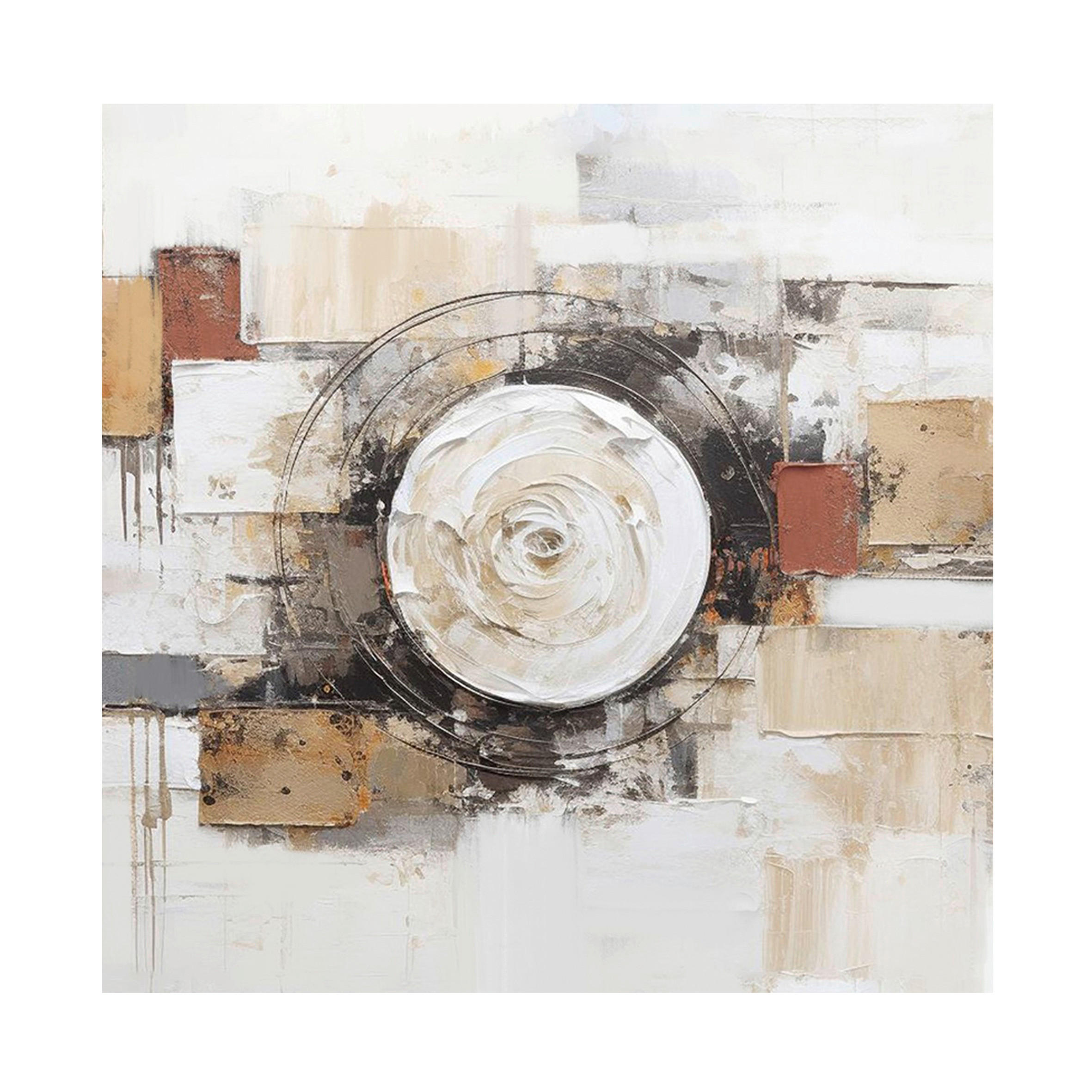 ÖLGEMÄLDE Abstraktes 55/55 cm  - Braun, Design, Holz/Kunststoff (55/55cm) - Monee