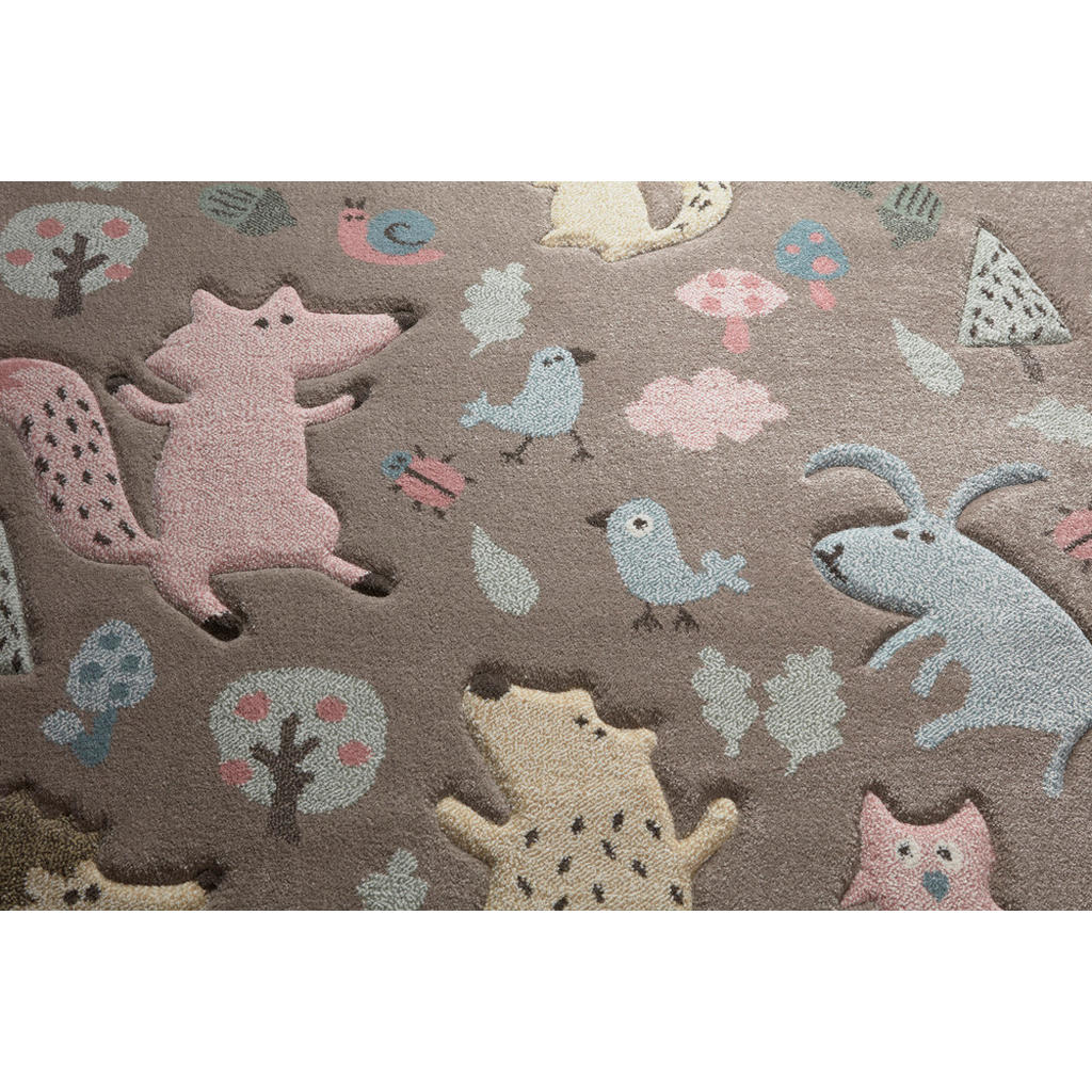 Thumbnail - Sigikid Kinderteppich Forest, Taupe, Textil, Tier, rechteckig, 200x290 cm, Textiles Vertrauen - Oeko-Tex®, für Fußbodenh...