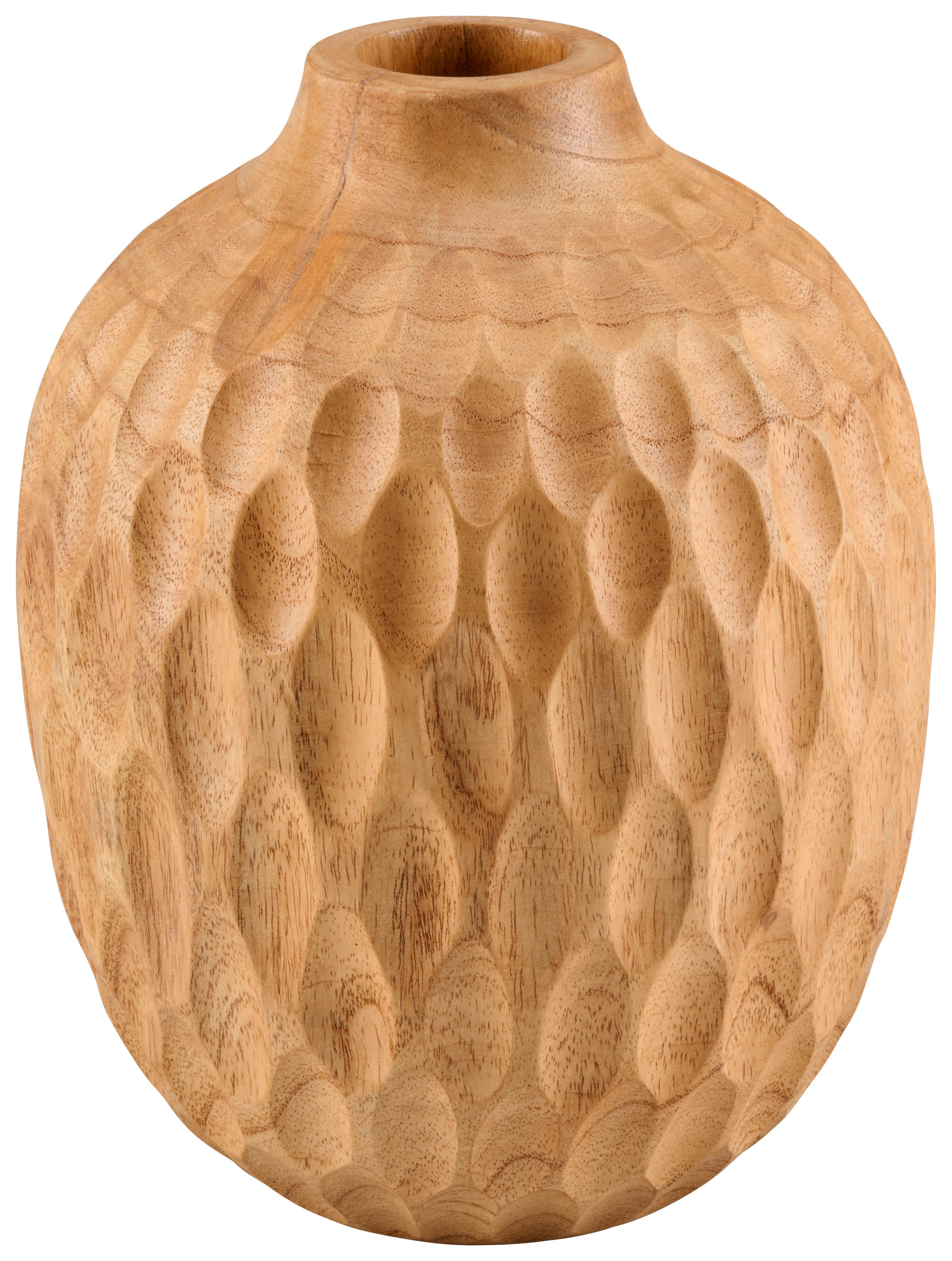 VÁZA 25 cm  - natúr, Natur, műanyag/fa (20/25cm) - Ambia Home