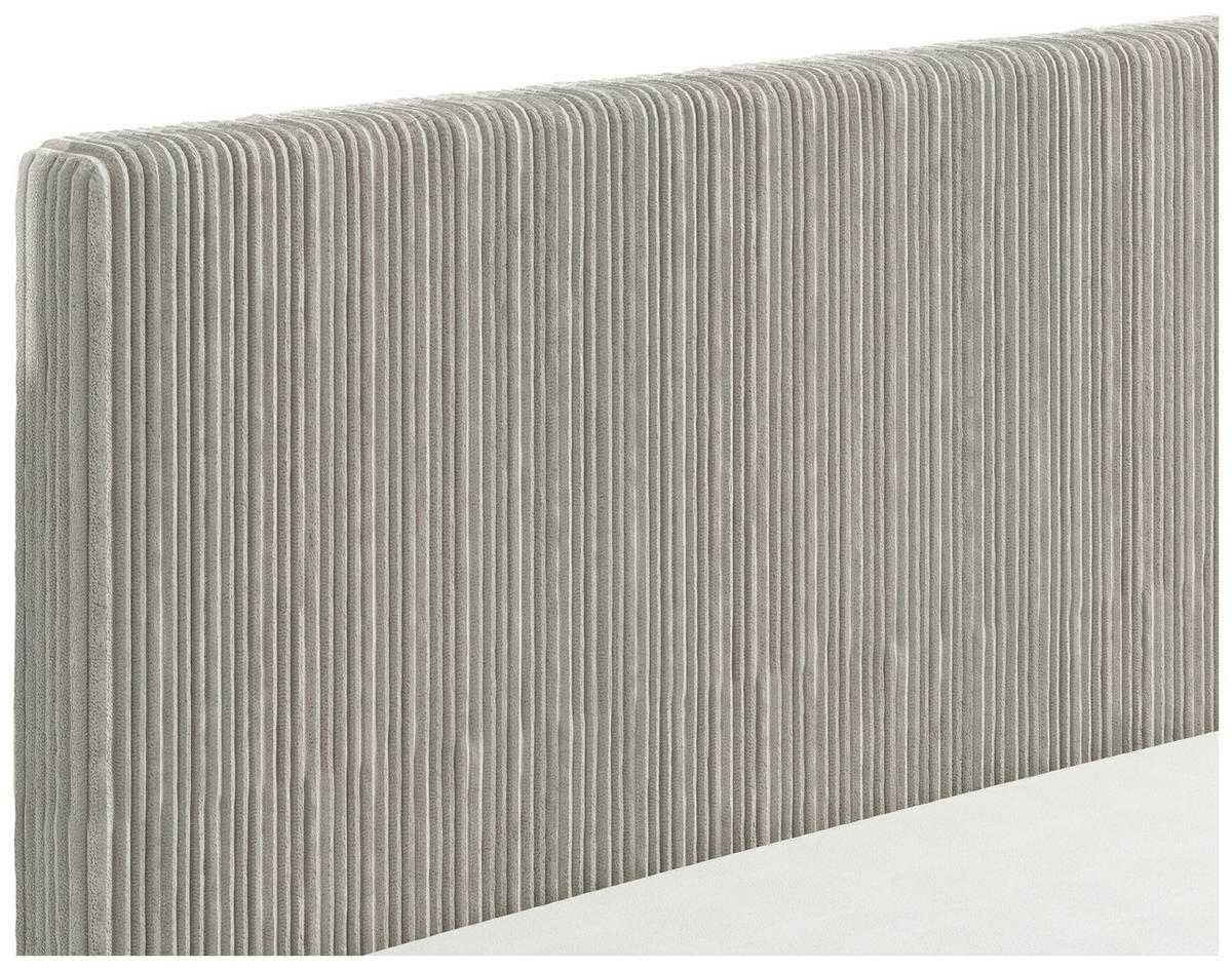 POSTEL, 180/200 cm, světle šedá, kašmírová - kašmírová/světle šedá, Konvenční, kompozitní dřevo/textil (180/200cm) - Xora