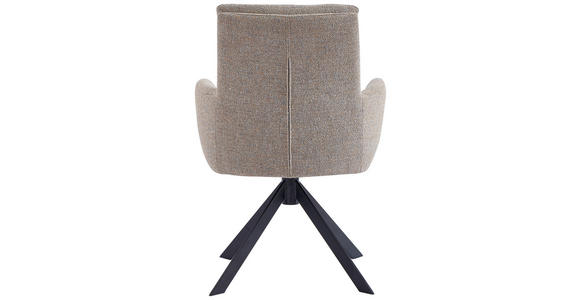 ARMLEHNSTUHL in Eisen Webstoff - Gelb/Schwarz, Design, Textil/Metall (60,5/67/88cm) - Novel