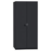 DREHTÜRENSCHRANK Grau  - Silberfarben/Grau, Design, Holzwerkstoff/Kunststoff (91/197/54cm) - Boxxx
