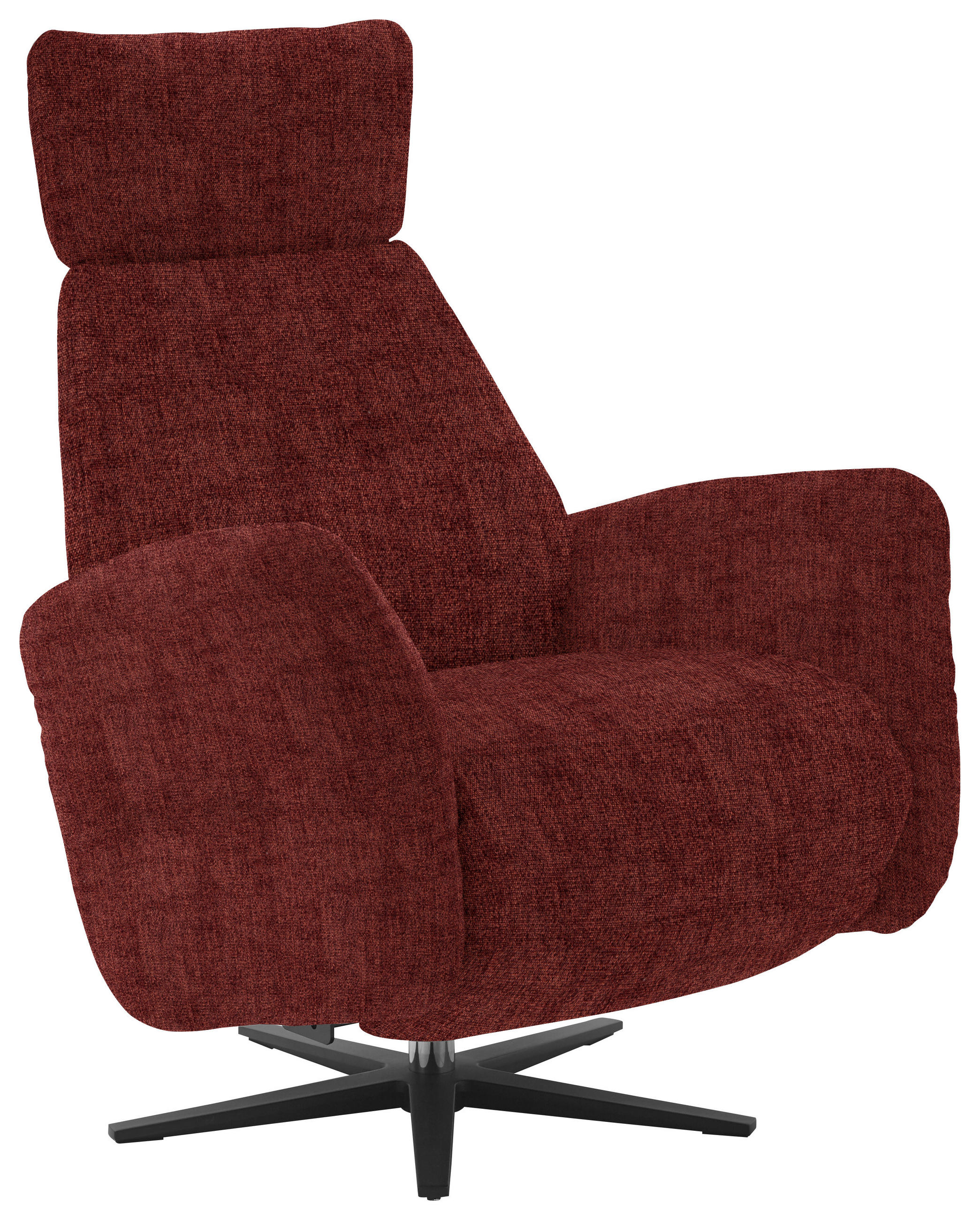 RELAXSESSEL in Textil Rot  - Rot/Schwarz, Design, Textil/Metall (78/113/90cm) - Dieter Knoll