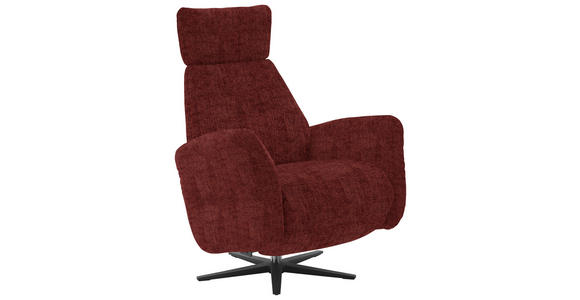 RELAXSESSEL in Textil Rot  - Rot/Schwarz, Design, Textil/Metall (82/113/90cm) - Dieter Knoll