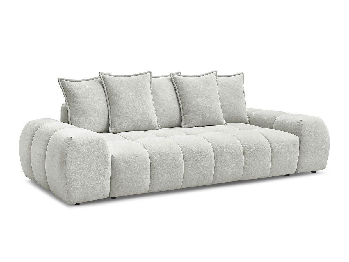 3-SITZER-SOFA EVEREST Struktur Hellgrau  - Hellgrau/Schwarz, MODERN, Kunststoff/Textil (278/90/115cm)