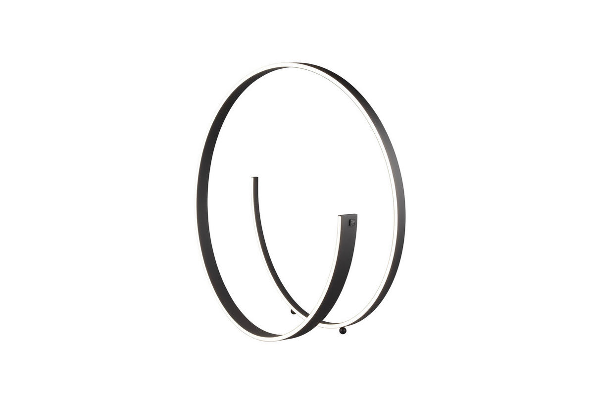 LED-STEHLEUCHTE 75/28 cm    - Schwarz/Weiß, Design, Kunststoff/Metall (75/28cm) - Cinque