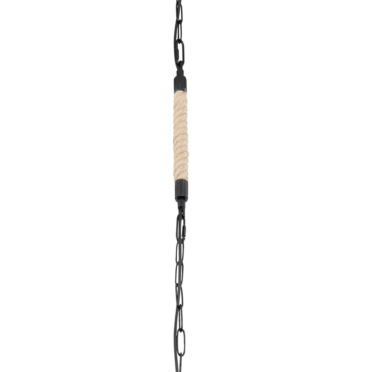 HÄNGELEUCHTE 35/140 cm    - Schwarz/Braun, Natur, Naturmaterialien/Metall (35/140cm) - Globo
