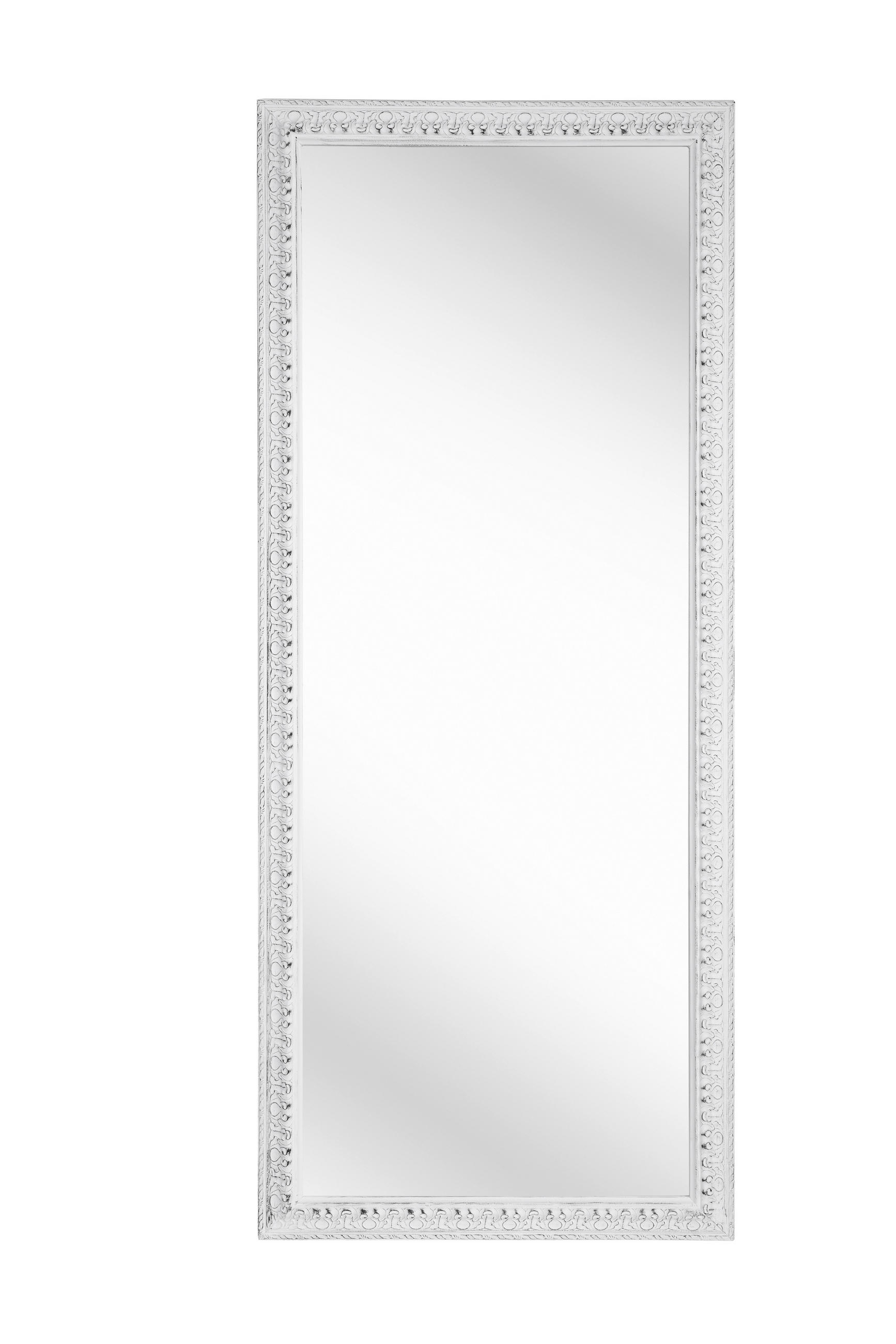 WANDSPIEGEL Weiß - Weiß, LIFESTYLE, Glas/Holz (70/170/3cm) - Carryhome