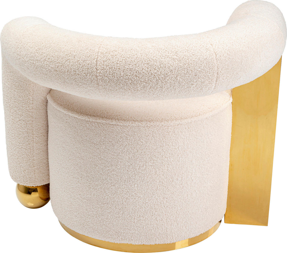 COCKTAILSESSEL - Goldfarben/Weiß, LIFESTYLE, Holzwerkstoff/Textil (83/65,5/69cm) - Kare-Design